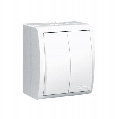 Simon aquarius łącznik podwójny natynkowy IP54